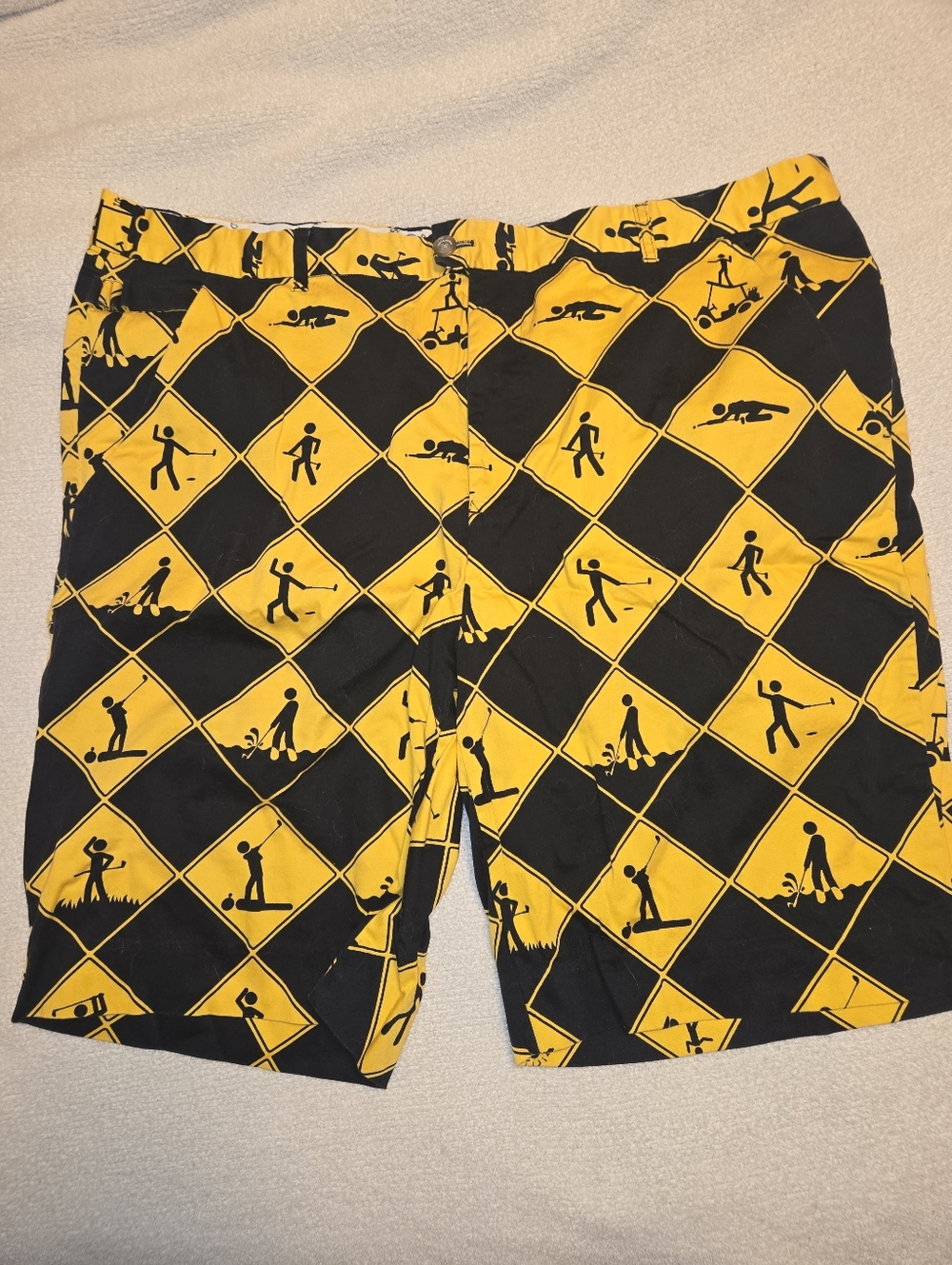 Mens Royal And Awesome Golf Shorts